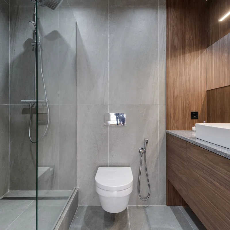 Salle de bain moderne avec douche à l'italienne